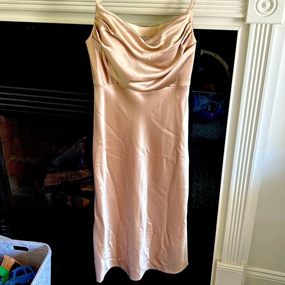 Revelry bridesmaids dress Champagne size 6 worn once